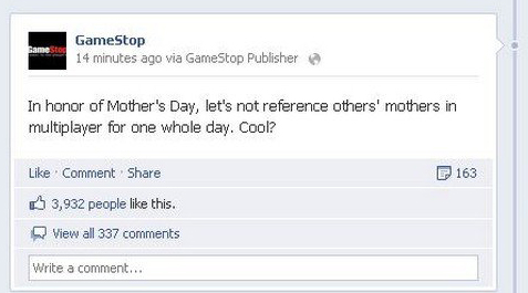 GameStop FB Post