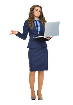 Businesswoman who doesnt know her customers