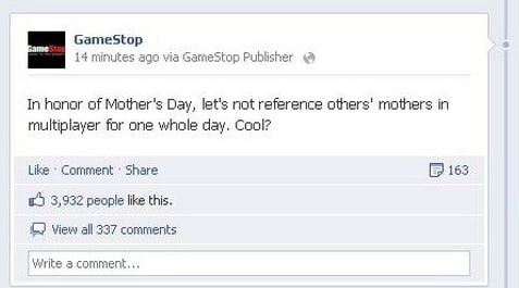 GameStop FB Post